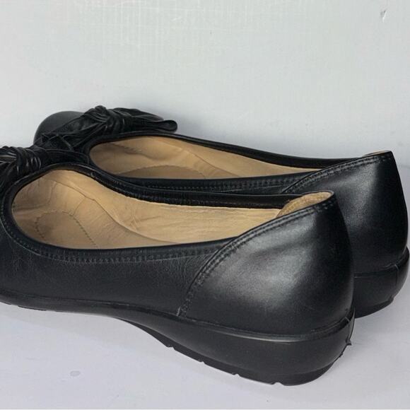Hotter Jewel Shoes Ballerina Flats woman's size US 8 UK 6 Black Leather - Picture 8 of 16
